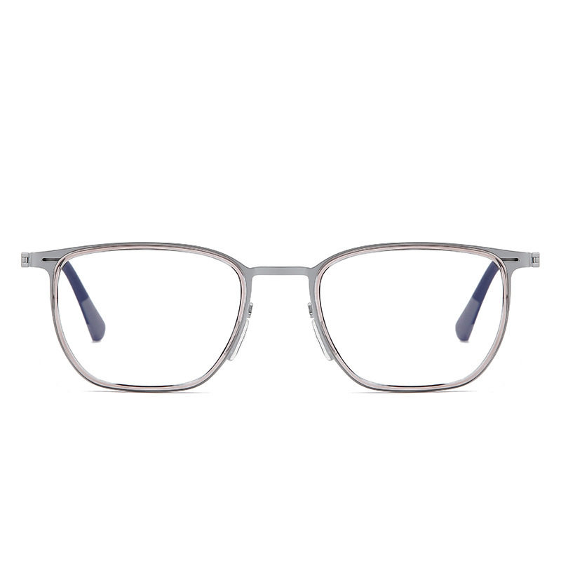 Linde Same Style Men's Lightweight Metal Glasses Frame Myopia Glasses Flat Glasses Eyebrow Frame 2002 Glasses Frame Wholesale