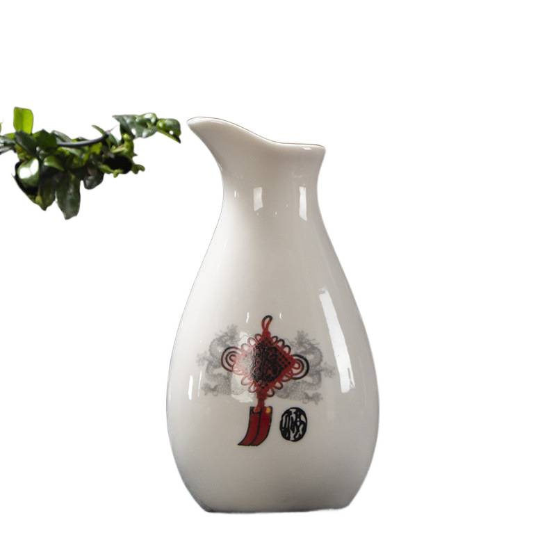 Ceramic Wine Bottle and Wine Set, Small Wine Glass, Household Chinese Liquor Dispenser, Wine Cup, One-Cup Hotel Gift Box