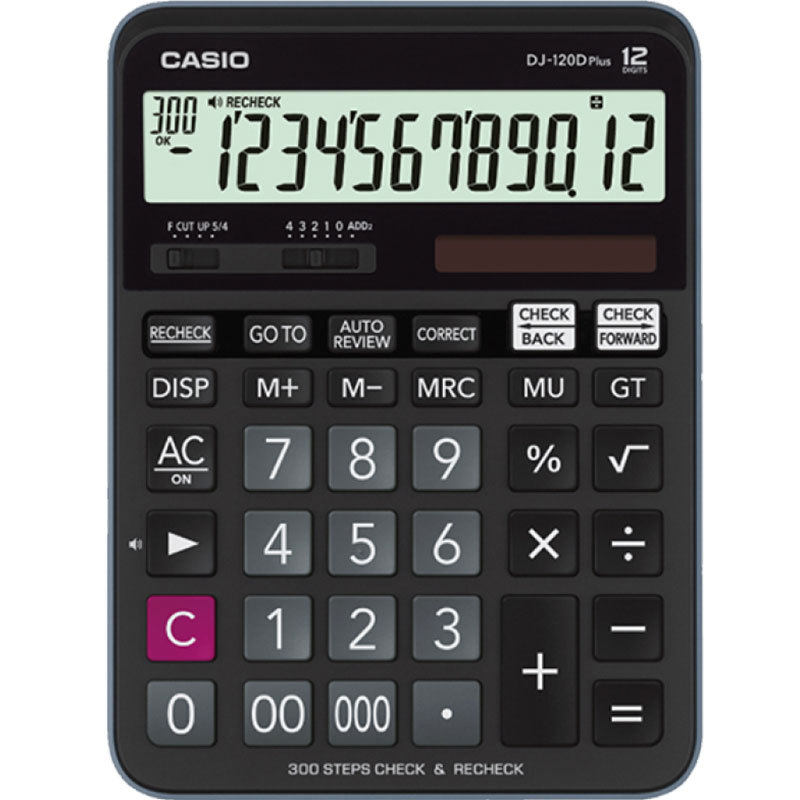 casio卡西欧DJ-120Dplus大号太阳能财务办公查数电子计算器计算机