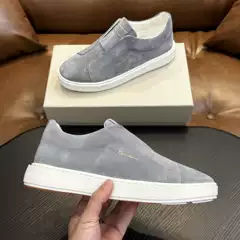 Santon Premium Cross-Border Autumn/Winter New Loafers for Men, Genuine Suede Leather, Simple, Lightweight, Comfortable Casual Men's Shoes