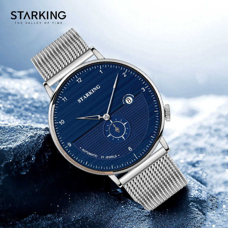 Xinghuang STARKING Watch Men's Simple Multicolor Small Second Plate Business Three-Pin Single Calendar Waterproof Watch