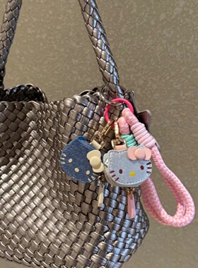 牛仔HelloKitty门禁卡包挂件