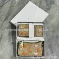 Khaki with orange