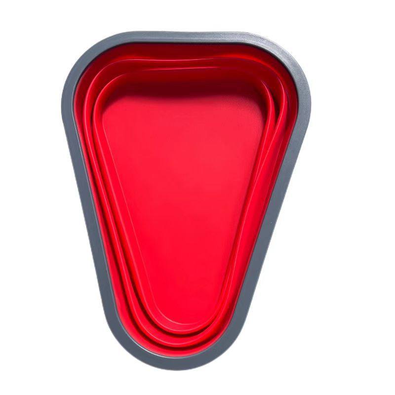 Cross Border Silicone Pizza Box Pizza Foldable Container Portable Dispenser Pizza Fresh-keeping Box Triangle Pizza Box