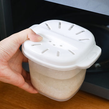 Kitchen Microwave Steamed Lunch Box Sub-packed Rice Lunch Box Student Lunch Box Refrigerator Freezing Fresh-keeping Box Cooking Rice Sealed Box