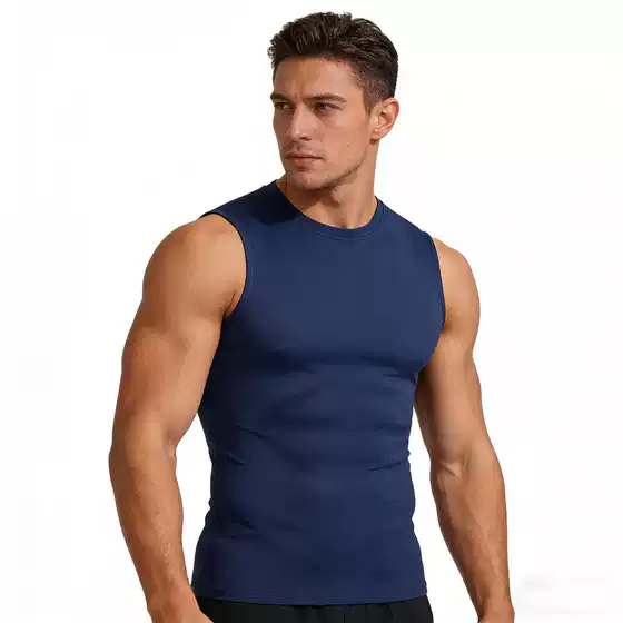 Men's Quick-Dry Stretch Athletic Tank Top Breathable Compression Fitness Running Training Tee