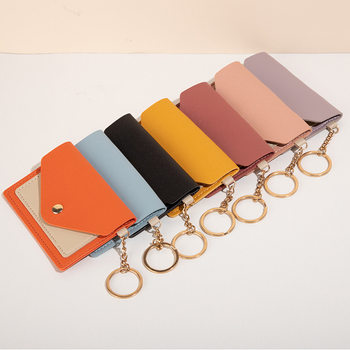 Manufacturer Wholesale Fashionable Small Card Holder Women's Candy-Colored Student Bus Card Holder Keychain Pendant Card Access Card