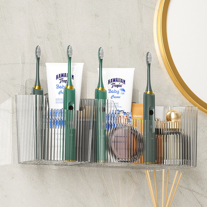 Bathroom Mirror Cabinet storage box bathroom cosmetics lipstick perfume storage rack dresser cabinet wall hanging organizing box