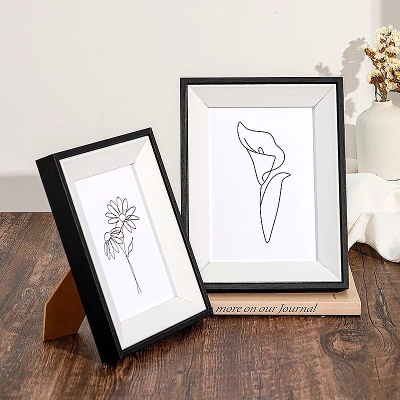 Beveled Edge Photo Frame Art Frame Scandinavian Simple 6-Inch 7-Inch 8inch 10inch Desktop Wedding Couple Photo Frame