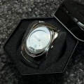 Glossy silvery white