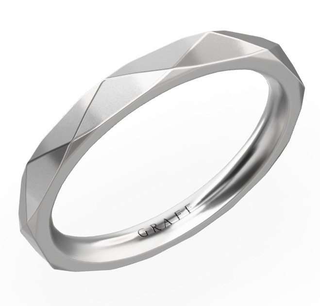 ダイヤモンドなしひし形[ホワイトゴールド]