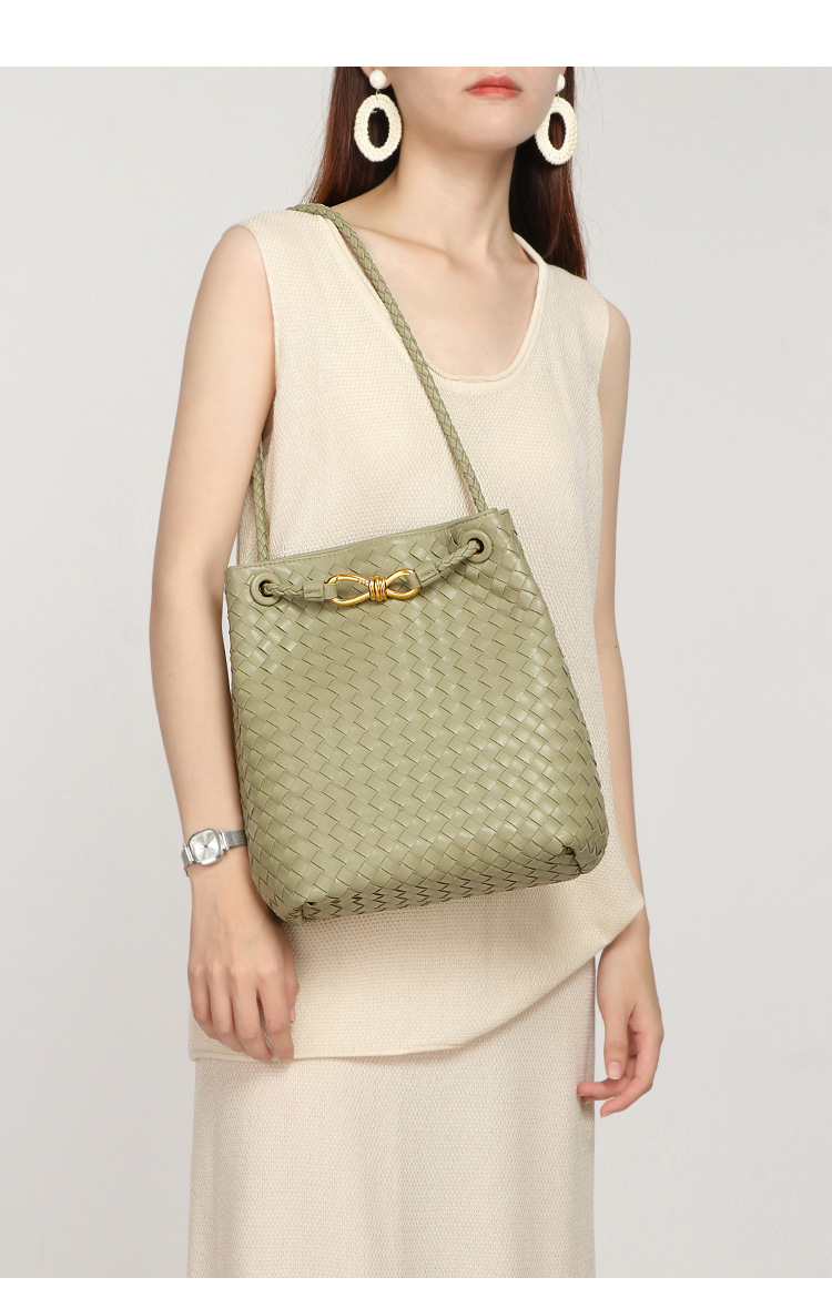 Túi xách nữ đan PU dáng vuông đứng, đeo vai và đeo chéo — B2652 # màu đen, B2652 # Nâu caramel, B2652 # Sô cô la, Nhà máy riêng, có thể tùy chỉnh theo yêu cầu.