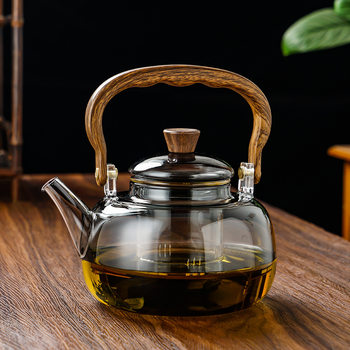 Electric Ceramic Stove Heating Teapot High Borosilicate Glass Tea Kettle Heat-Resistant Large Capacity Tea Brewing Kettle Stove Tea Kettle