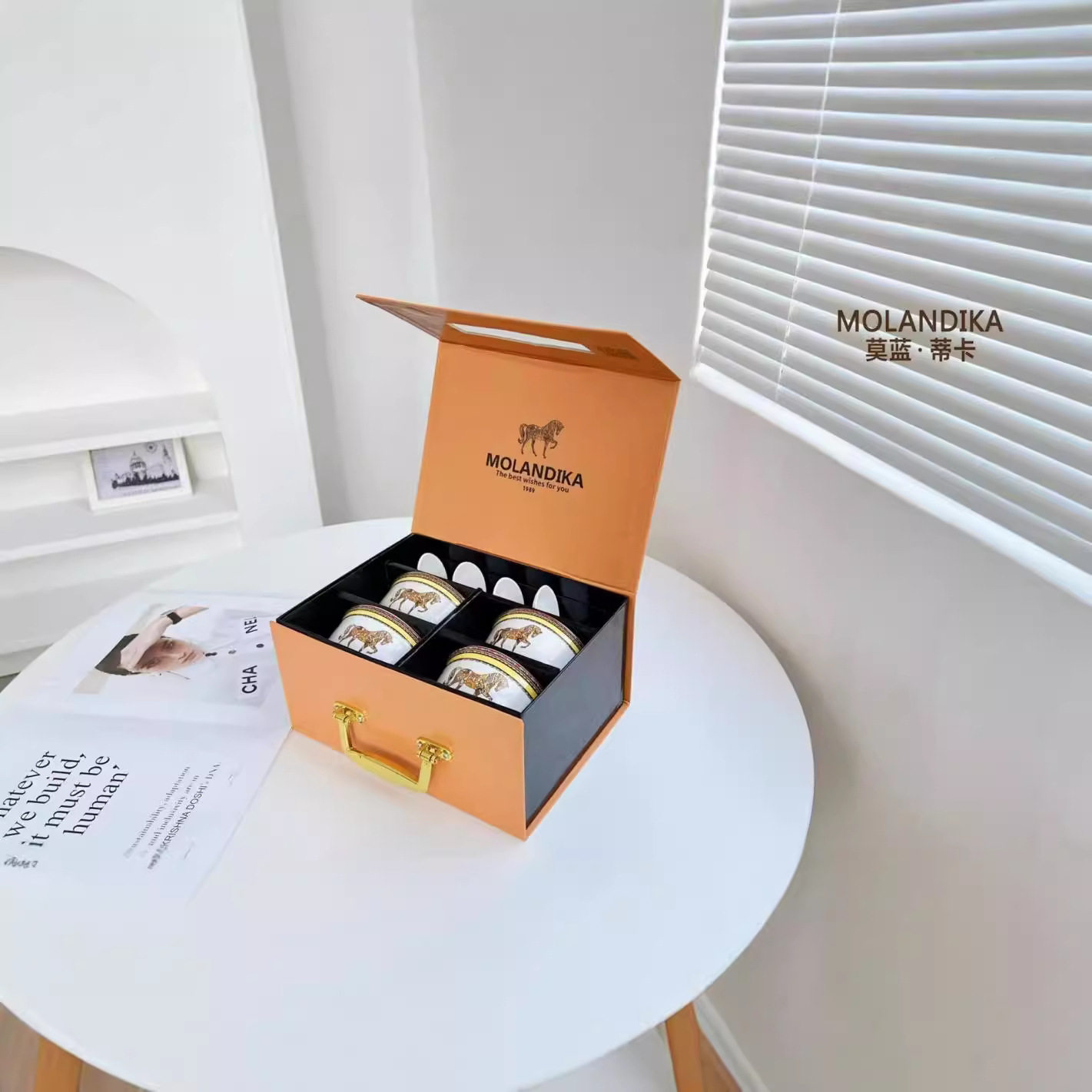 Morantika Hermès Popular Tableware Low-Bone Ceramic Bowl Casual Gift Household Gift Wholesale Holiday Gift