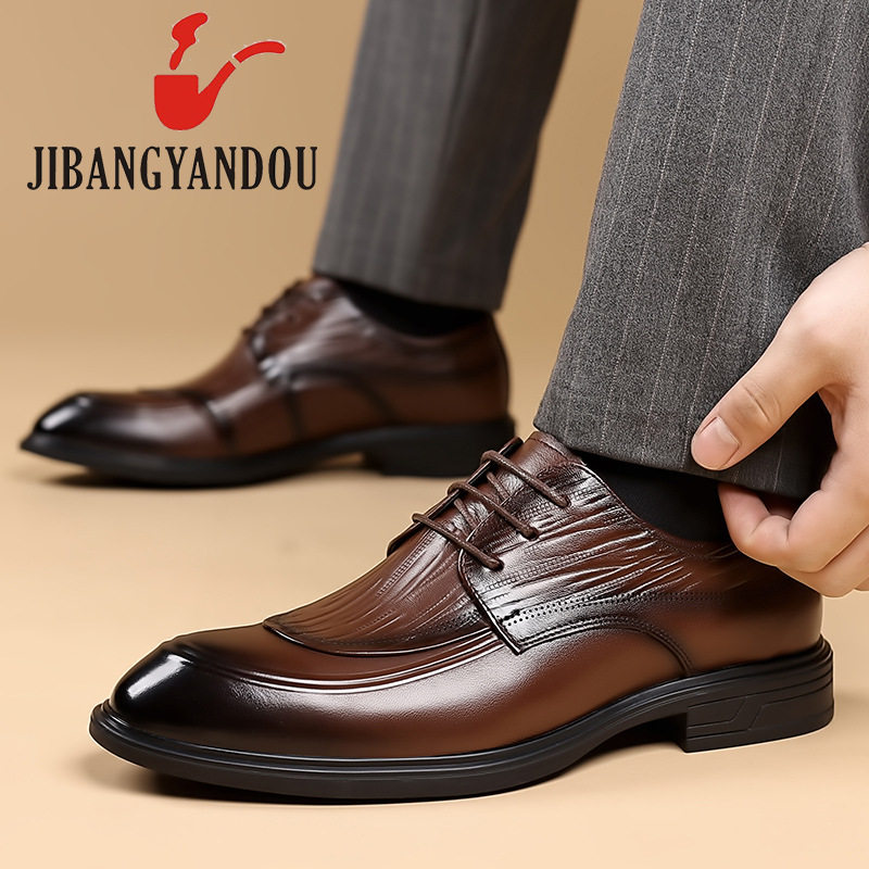 Giày da chuẩn màu nâu 8515 mua thoải mái