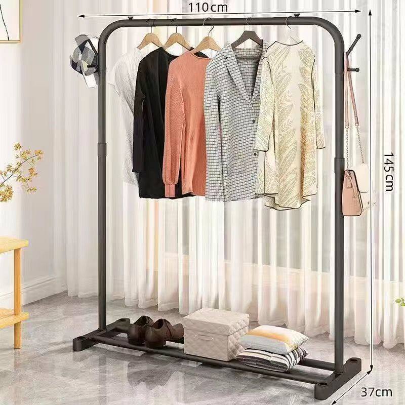 Simple Drying Rack Floor Household Bedroom Balcony Hanger Floor Vertical Storage Rack Thickened Bold Shelf
