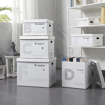 New Internet Celebrated Kraft Paper Storage Box English Alphabet Box Sundries Storage Finishing Lid Storage Paper Storage Box