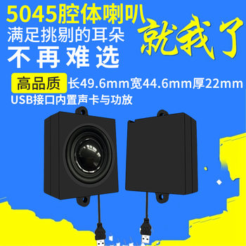 Jinggeyuan USB Amplifier 5045 Speaker Cavity 8 Ohm 2W Multimedia Computer Ai Smart Voice Speaker Loudspeaker