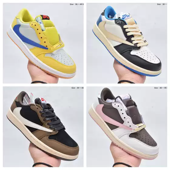High-Quality Original Foreign Trade Version Aj1 Low-Top Reverse Hook Sneakers Versatile Casual Shoes Unisex Sports Shoes Retro Basketball Shoes