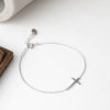 S925 sterling silver cross bracelet Women's European and American cross-border hot selling light luxury high-grade hand jewelry versatile simple accessories