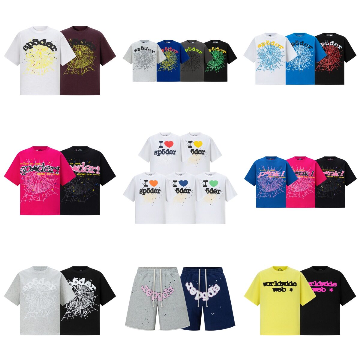 เสื้อยืดแขนสั้นพิมพ์ลายตัวอักษร Sp5Der แฟชั่นข้ามพรมแดน สำหรับผู้ชายและผู้หญิง ทรงหลวม ลำลอง กีฬา ผ้าฝ้ายแท้ แบรนด์ทันสมัย เหมาะสำหรับฤดูร้อน