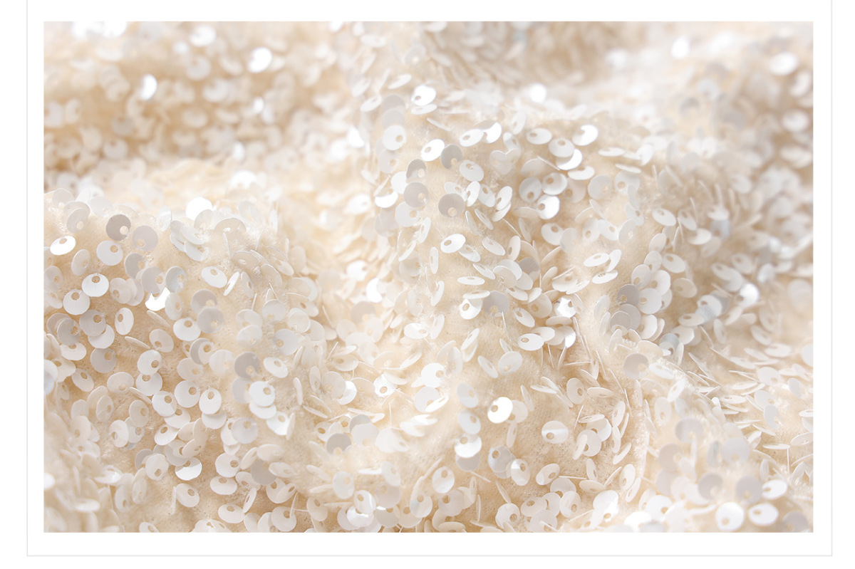 Chân váy dài lưng cao dáng chữ A phối sequin lấp lánh — Màu mơ