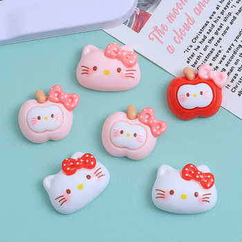 Cute apple kt cartoon diy hole shoes buckle decorative cream gel hair clip material accessories resin accessories wholesale