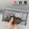 Transparent Mesh Pencil Bag Large Capacity Zipper Storage Bag Student Examination Portable Pencil Bag Stationery Bag Printable