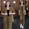Professional plus size Suit suit 2025 Spring New Loose Slim Casual Suit Jacket Wide Leg Pants Two-piece Set