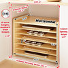 Solid Wood Tray Divider Kitchen Vertical Tray Divider Storage Tray Barbecue Shop Baking Pan Chopping Board Storage Rack