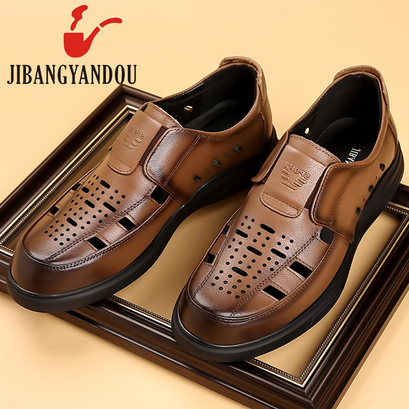 (Mới) Mã A4916 Giá 1060K: Giày Dép Sandal Nam Wetde Đế Mềm Giày Dép Nam Chất Liệu Da Bò G03 Sản Phẩm Mới, (Miễn Phí Vận Chuyển Toàn Quốc).