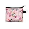 New Floral Coin Purse Women's Portable Card Bag Coin Key Storage Bag Coin Coin Coin Coin Bag Card Bag Small Square Bag