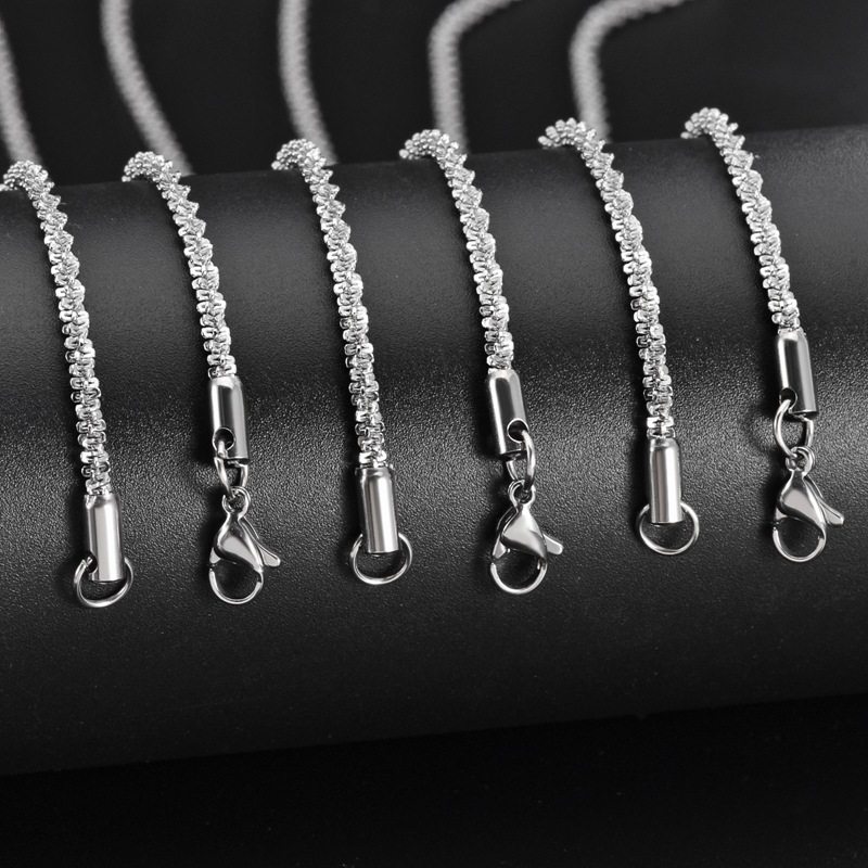 Cross-Border Chain Spot Stainless Steel Cauliflower Chain Ins Style Baby's Breath Water Wave Titanium Steel Clavicle Necklace Jewelry Wholesale