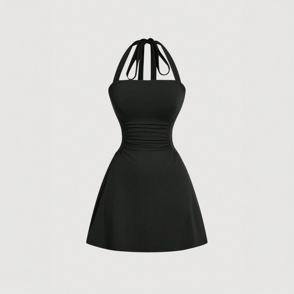 Elegant Sexy Halter Dress Slim Fit High Waist Short Skirt Spring Summer Fashion Wholesale Available