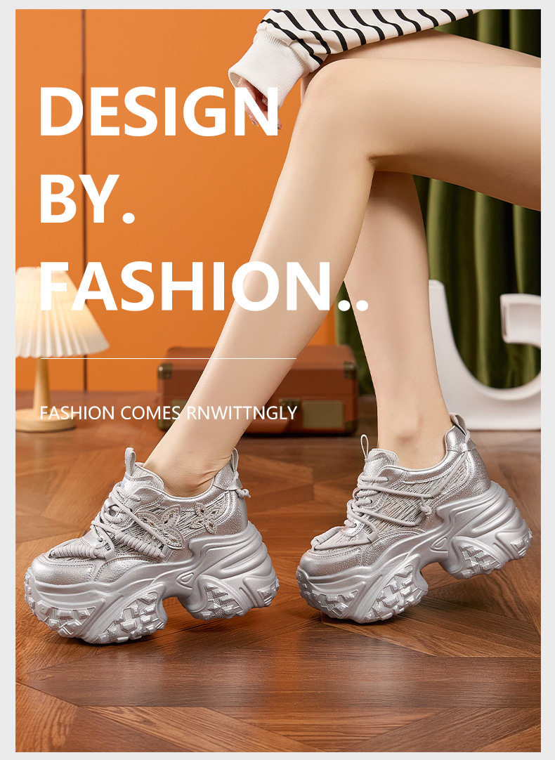 Sandal cao gót nữ hở mũi đế xuồng gót siêu cao 8 cm, phong cách thể thao lưới thoáng khí — Trắng, Bạc chi tiết 10