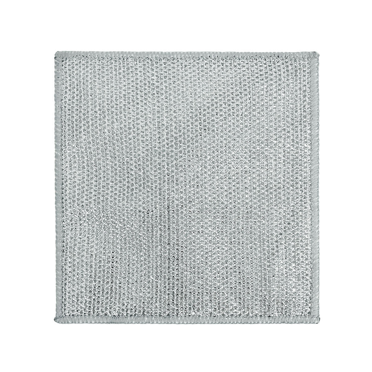 Double-sided silver wire dish cloth steel wire cloth instead of steel ball kitchen non-stick oil dish towel metal wire cleaning cloth