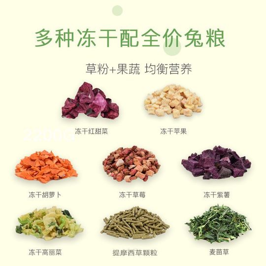 Yee Rabbit Food Timothy Grass Adult Rabbit Main Food Rabbit Feed Big Bag Rabbit Freeze-dried Ration Export Amazon
