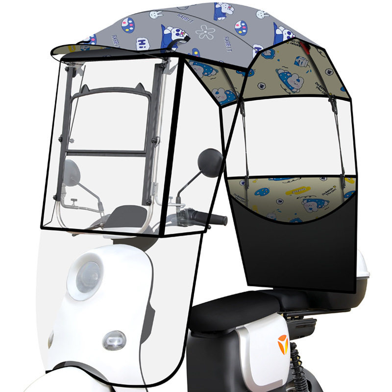 Battery Car Canopy New Detachable Folding Shrink Electric Car Windshield Umbrella Motorcycle Sunshade Umbrella