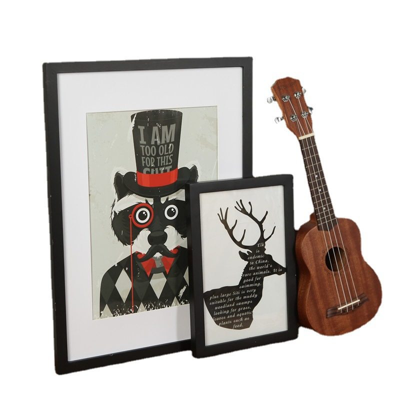 Solid wood photo frame wall mounting frame a4 table 1000 piece puzzle frame 4 open poster large photo frame factory customization