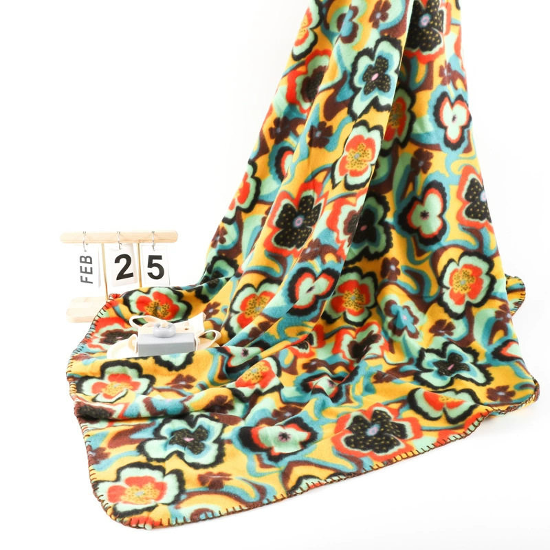 Printed Blankets Wholesale Foreign Trade Wool Blankets Gift Blankets 2024 Bed Summer Leisure Knitted Blankets Cloud Mink Velvet