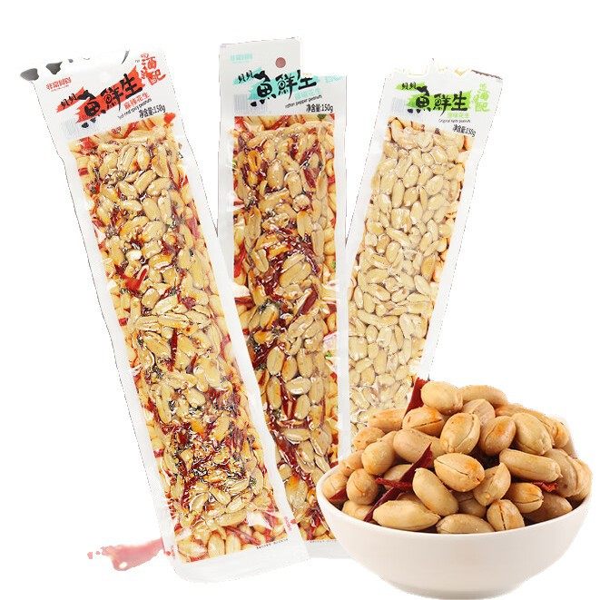 Spicy Peanuts with Fresh Fish and Vine Pepper Flavor 150g - Popular Snack for Convenience Stores, Perfect for Pairing with Meals and Drinks