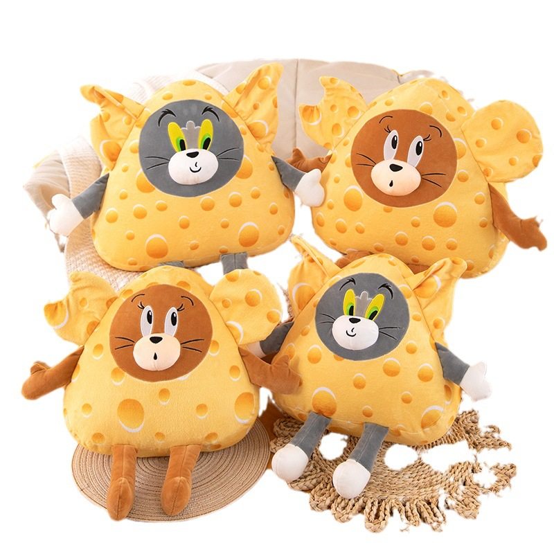 Cheese Cat and Mouse Plush Toy Doll Pillow Doll Pillow Relax Office Cute Cute Gift