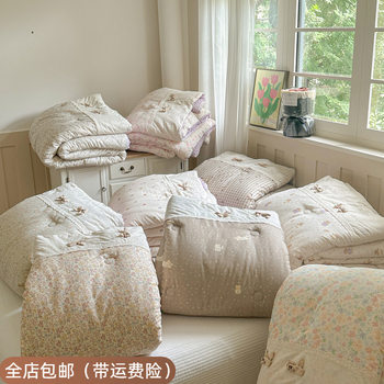 Pure Cotton Double-Layer Gauze Duvet, Pure Cotton Gauze Duvet, Spring and Autumn Quilt, Autumn and Winter Quilt Core, Single and Double Soybean Quilt