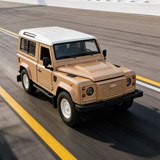 1/24 Land Rover Classic Guard Легкосплавная модель автомобиля Имитация гоночного моделирования Украшение Раздвижного игрушечного автомобиля Jeep