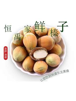 2025 Fresh Water-Filled Kernels, Original Nuts, Sweet Raw Large Hazelnuts, Peeled and Green-Skinned, Specialty from Huanren, Northeast Liaoning
