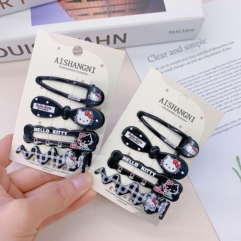 甜美交叉猫猫发夹可爱少女卡通侧边刘海夹网红ins高颜值百搭发饰