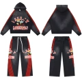 Black and red suit