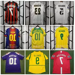 Retro Jerseys, Football Uniforms, Classic Shevchenko, Brazil, Ac Ronaldo, Messi, Zidane, Puyol Jerseys
