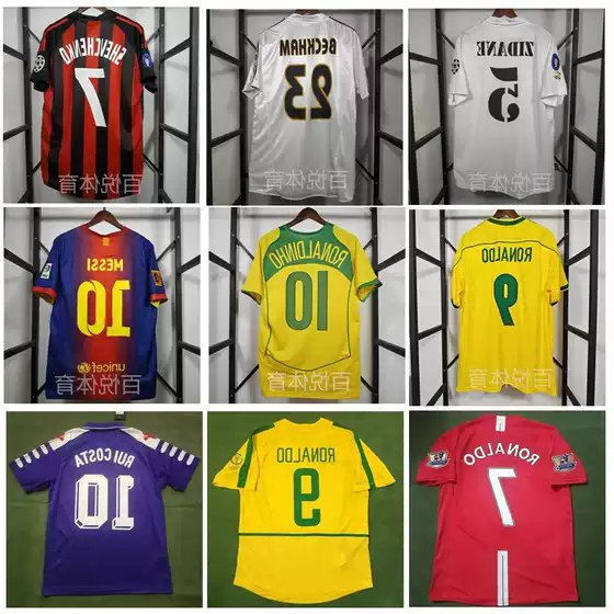 Retro Jerseys, Football Uniforms, Classic Shevchenko, Brazil, Ac Ronaldo, Messi, Zidane, Puyol Jerseys