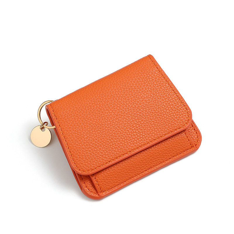 European and American Retro Mini Coin Purse Short Portable Card Holder Pu Card Holder Card Holder Access Control Multi-Color Cosmetics Bag Wholesale
